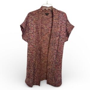 Theory Women's Multicolor Short Sleeve Wool Cashmere Sweater Small